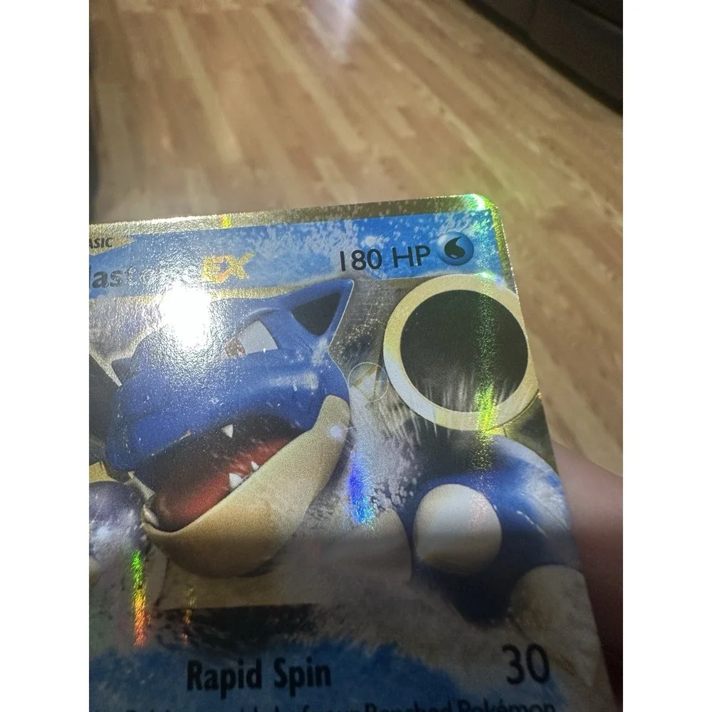 Blastoise EX 21/108 MISCUT ERROR!‎ off center oc Holo Rare Pokemon Evolutions HP